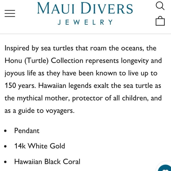 Maui Divers Jewelry Honu Collection Sea Turtle Pendant Charm - Picture 15 of 16